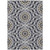 10' X 14' Black Ivory And Gray Floral Medallion Washable Indoor Outdoor Area Rug