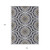 10' X 14' Black Ivory And Gray Floral Medallion Washable Indoor Outdoor Area Rug