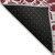 10' X 14' Burgundy and White Floral Washable Non Skid Indoor Outdoor Area Rug