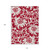10' X 14' Burgundy and White Floral Washable Non Skid Indoor Outdoor Area Rug