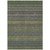 10' X 14' Olive Green Striped Washable Non Skid Indoor Outdoor Area Rug