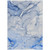 9' X 12' Navy Blue Abstract Washable Non Skid Indoor Outdoor Area Rug