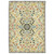 8' X 11' Ivory Orange And Navy Blue Oriental Area Rug With Fringe