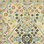 8' X 11' Ivory Orange And Navy Blue Oriental Area Rug With Fringe