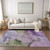 9' X 12' Purple Abstract Washable Non Skid Indoor Outdoor Area Rug