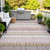 8' X 10' Pink And Beige Striped Washable Indoor Outdoor Area Rug