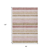 8' X 10' Pink And Beige Striped Washable Indoor Outdoor Area Rug