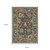 7' X 10' Gray Yellow And Blue Oriental Area Rug With Fringe