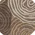 8' Brown And Taupe Round Abstract Washable Indoor Outdoor Area Rug