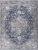 9' X 12' Blue and Ivory Floral Power Loom Distressed Washable Area Rug
