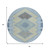 8' Denim Blue Gray And Brown Round Geometric Washable Indoor Outdoor Area Rug