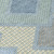 8' Denim Blue Gray And Brown Round Geometric Washable Indoor Outdoor Area Rug