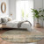 8' Sage And Beige Round Abstract Washable Indoor Outdoor Area Rug