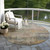 8' Sage And Beige Round Abstract Washable Indoor Outdoor Area Rug