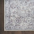 9' X 12' Gray and Ivory Floral Power Loom Distressed Washable Area Rug