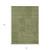 3' X 5' Olive Green And Beige Geometric Washable Indoor Outdoor Area Rug