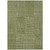 3' X 5' Olive Green And Beige Geometric Washable Indoor Outdoor Area Rug