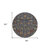 8' Navy Blue Brown And Red Round Floral Washable Indoor Outdoor Area Rug