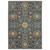 8' X 11' Blue And Rust Medallion Area Rug With Fringe