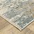 10' X 13' Beige And Blue Abstract Distressed Area Rug With Fringe