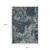 10' X 13' Blue And Gray Abstract Distressed Area Rug With Fringe