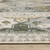 5' X 8' Ivory And Blue Oriental Area Rug With Fringe