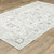8' X 10' Ivory And Teal Blue Oriental Hand Tufted Area Rug