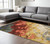 10' X 13' Beige Yellow And Rust Abstract Area Rug With Fringe