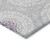 10' X 14' Lilac Purple And Ivory Floral Medallion Washable Indoor Outdoor Area Rug