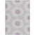 10' X 14' Lilac Purple And Ivory Floral Medallion Washable Indoor Outdoor Area Rug