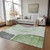 10' X 14' Olive Green And Gray Abstract Washable Indoor Outdoor Area Rug