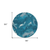 8' Navy Blue And Teal Blue Round Abstract Washable Indoor Outdoor Area Rug