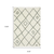 8' X 11' Ivory Gray And Tan Diamond Shag Area Rug With Fringe