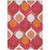 3' X 5' Pink Mauve And Orange Ogee Washable Indoor Outdoor Area Rug