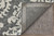 5' X 8' Gray Ivory And Black Floral Hand Tufted Area Rug