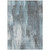 10' X 14' Teal Abstract Washable Non Skid Indoor Outdoor Area Rug