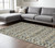 10' X 13' Ivory Tan And Gray Tribal Area Rug