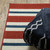 9' X 13' Red and Ivory Geometric Stain Resistant Indoor Outdoor Area Rug