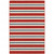 9' X 13' Red and Ivory Geometric Stain Resistant Indoor Outdoor Area Rug