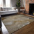 9' X 12' Brown Abstract Washable Indoor Outdoor Area Rug