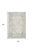 5' X 7' Ivory Blue and Gray Geometric Non Skid Area Rug