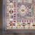 8' Ivory Pink And Gray Floral Distressed Runner Rug