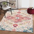 Teal Medallion Distressed Area Rug