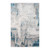 2' X 3' Gray Blue And Ivory Abstract Area Rug With Fringe