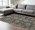 8' X 11' Gray And Ivory Oriental Area Rug
