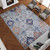 Navy Patchwork Distressed Washable Area Rug