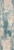 8' Teal and Ivory Abstract Non Skid Runner Rug