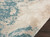 8' Teal and Ivory Abstract Non Skid Runner Rug
