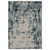 8' X 11' Beige And Blue Abstract Distressed Area Rug With Fringe