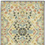 10' X 13' Ivory Orange And Navy Blue Oriental Area Rug With Fringe